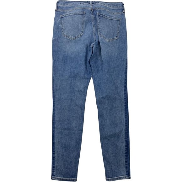 Old Navy Rockstar Jeans 10 32" X 29" Super Skinny Stripe Medium Mid Rise - Picture 3 of 6